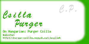 csilla purger business card